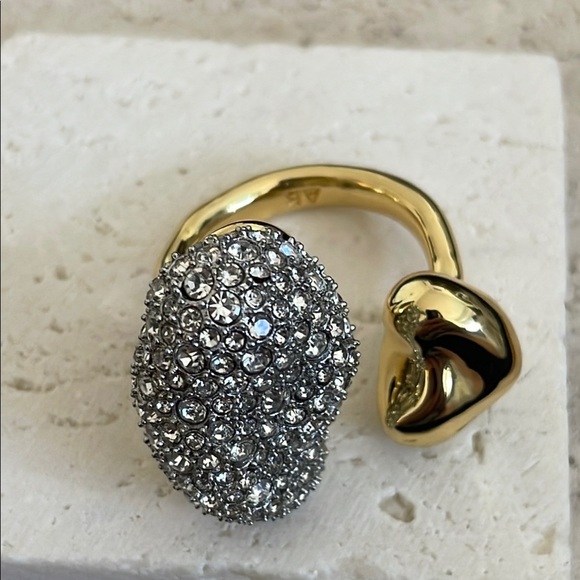 ALEXIS BITTAR Gold and Silver Crystal Encrusted Ring - Picture 3 of 3